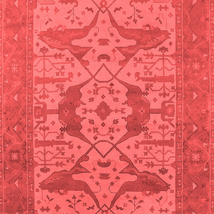 Machine Washable Oriental Red Industrial Rug, wshurb1643red