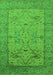 Machine Washable Oriental Green Industrial Area Rugs, wshurb1644grn