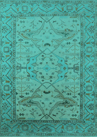 Oriental Turquoise Industrial Rug, urb1644turq