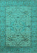 Oriental Turquoise Industrial Rug, urb1644turq