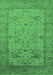 Machine Washable Oriental Emerald Green Industrial Area Rugs, wshurb1644emgrn