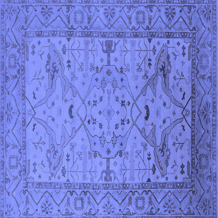 Square Oriental Blue Industrial Rug, urb1644blu