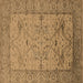 Square Oriental Brown Industrial Rug, urb1644brn