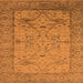 Square Oriental Orange Industrial Rug, urb1644org