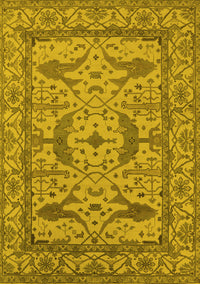 Oriental Yellow Industrial Rug, urb1645yw