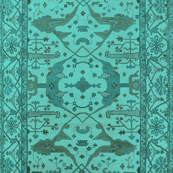 Oriental Turquoise Industrial Rug, urb1645turq