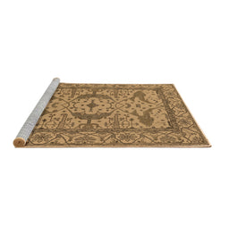 Sideview of Machine Washable Oriental Brown Industrial Rug, wshurb1645brn