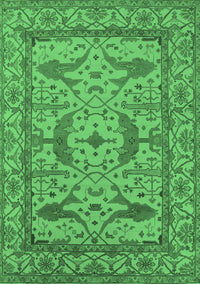 Oriental Emerald Green Industrial Rug, urb1645emgrn