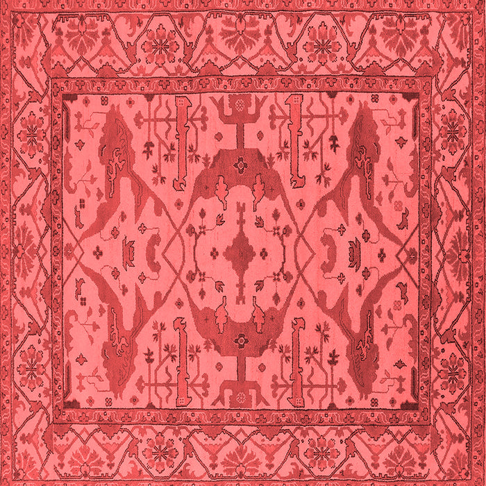 Machine Washable Oriental Red Industrial Rug, wshurb1645red