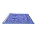 Sideview of Machine Washable Oriental Blue Industrial Rug, wshurb1645blu