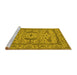 Sideview of Machine Washable Oriental Yellow Industrial Rug, wshurb1645yw