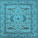 Square Oriental Light Blue Industrial Rug, urb1645lblu