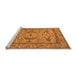 Sideview of Machine Washable Oriental Orange Industrial Area Rugs, wshurb1645org
