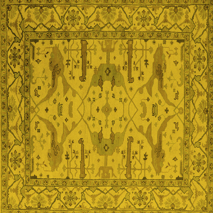 Square Oriental Yellow Industrial Rug, urb1646yw