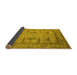 Sideview of Oriental Yellow Industrial Rug, urb1646yw