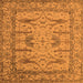 Square Oriental Orange Industrial Rug, urb1646org