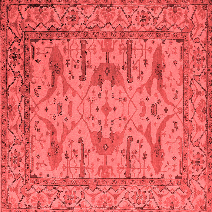 Machine Washable Oriental Red Industrial Rug, wshurb1646red
