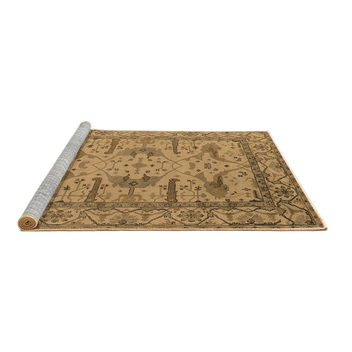 Sideview of Machine Washable Oriental Brown Industrial Rug, wshurb1646brn