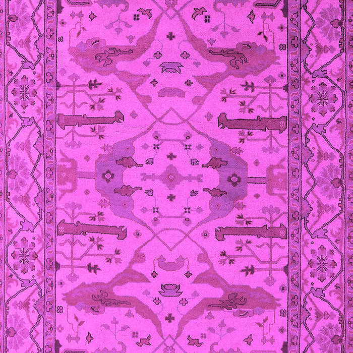 Machine Washable Oriental Pink Industrial Rug, wshurb1646pnk
