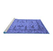 Sideview of Machine Washable Oriental Blue Industrial Rug, wshurb1646blu