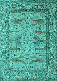 Oriental Turquoise Industrial Rug, urb1646turq