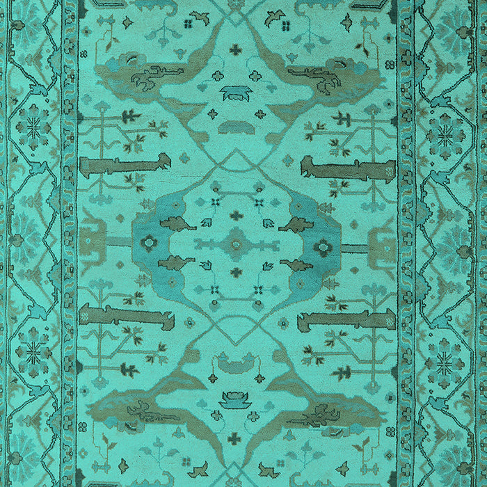 Oriental Turquoise Industrial Rug, urb1646turq