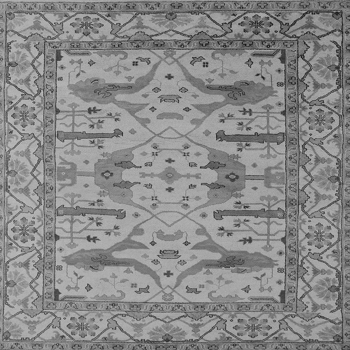 Square Oriental Gray Industrial Rug, urb1646gry