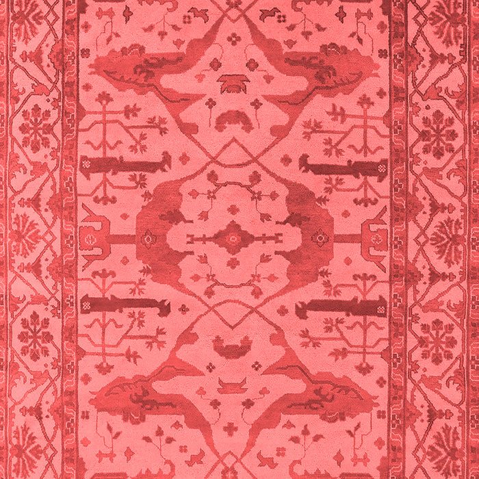 Machine Washable Oriental Red Industrial Rug, wshurb1647red