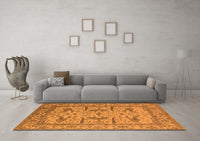 Machine Washable Oriental Orange Industrial Rug, wshurb1647org