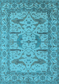 Oriental Light Blue Industrial Rug, urb1647lblu