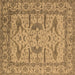 Square Oriental Brown Industrial Rug, urb1647brn