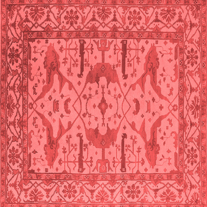 Machine Washable Oriental Red Industrial Rug, wshurb1647red