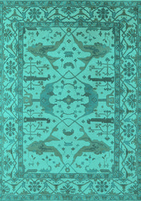 Oriental Turquoise Industrial Rug, urb1647turq