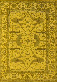 Oriental Yellow Industrial Rug, urb1647yw