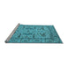 Sideview of Machine Washable Oriental Light Blue Industrial Rug, wshurb1647lblu