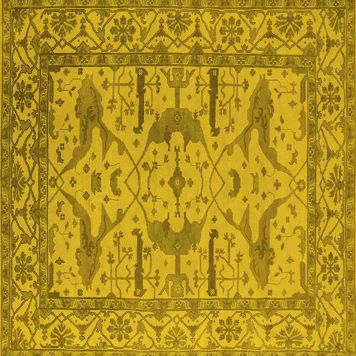 Square Oriental Yellow Industrial Rug, urb1647yw