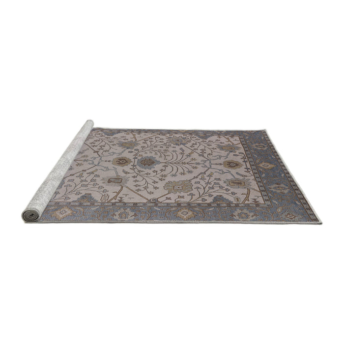Sideview of Machine Washable Industrial Modern Sandstone Brown Rug, wshurb1648