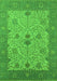 Machine Washable Oriental Green Industrial Area Rugs, wshurb1648grn