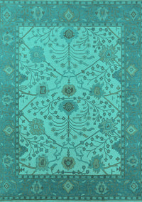 Oriental Turquoise Industrial Rug, urb1648turq