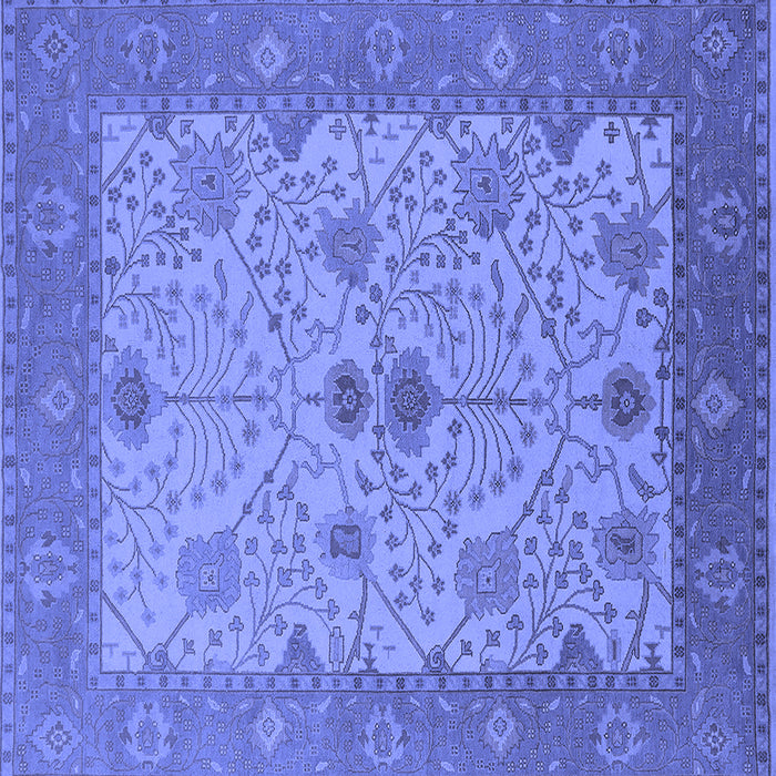 Square Oriental Blue Industrial Rug, urb1648blu