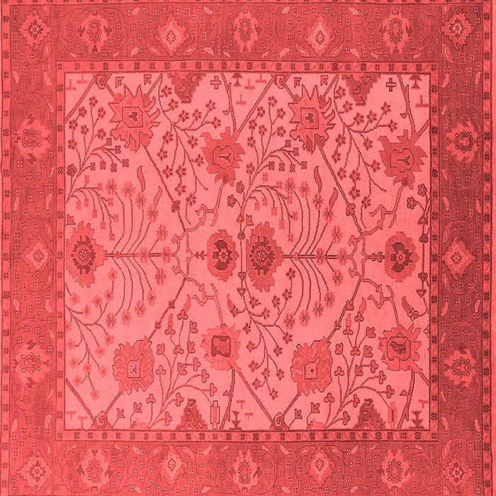 Machine Washable Oriental Red Industrial Rug, wshurb1648red