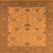 Square Oriental Orange Industrial Rug, urb1648org