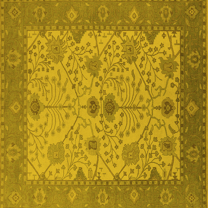 Square Oriental Yellow Industrial Rug, urb1648yw