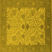 Square Oriental Yellow Industrial Rug, urb1648yw