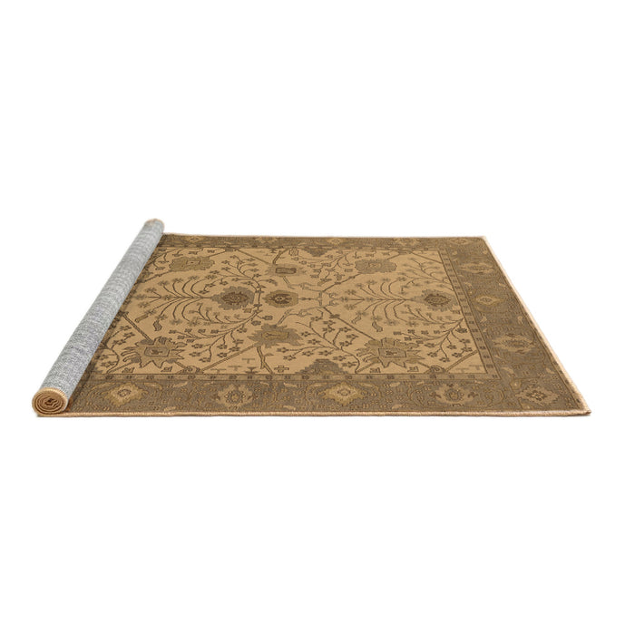 Sideview of Machine Washable Oriental Brown Industrial Rug, wshurb1648brn