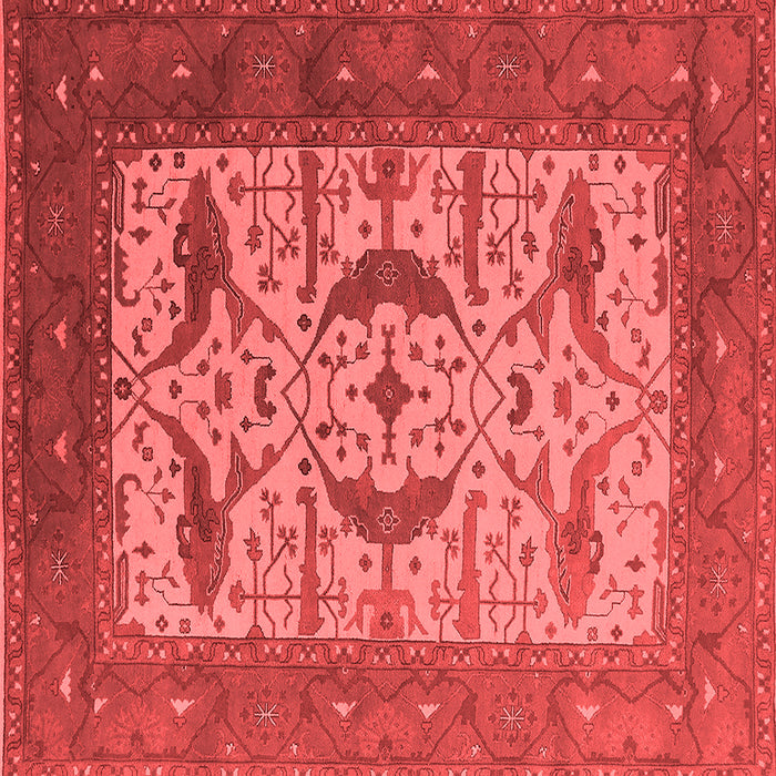 Machine Washable Oriental Red Industrial Rug, wshurb1649red