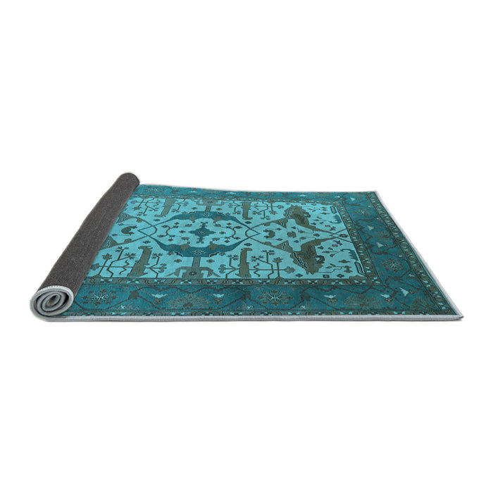 Sideview of Oriental Light Blue Industrial Rug, urb1649lblu
