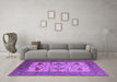 Machine Washable Oriental Purple Industrial Area Rugs in a Living Room, wshurb1649pur