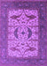 Machine Washable Oriental Purple Industrial Area Rugs, wshurb1649pur