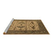 Sideview of Machine Washable Oriental Brown Industrial Rug, wshurb1649brn